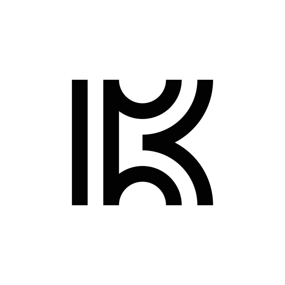 modern monogram bokstaven k logotypdesign vektor