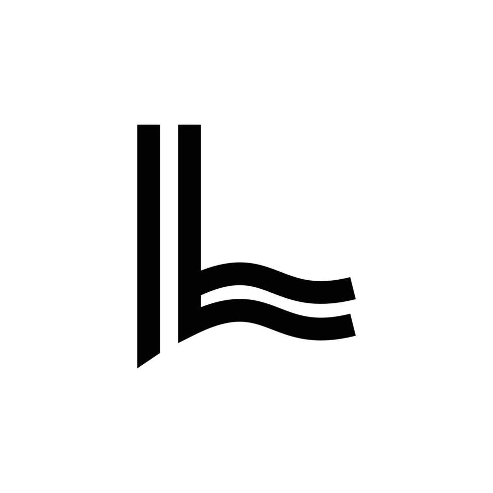 modern monogram bokstaven l logotypdesign vektor