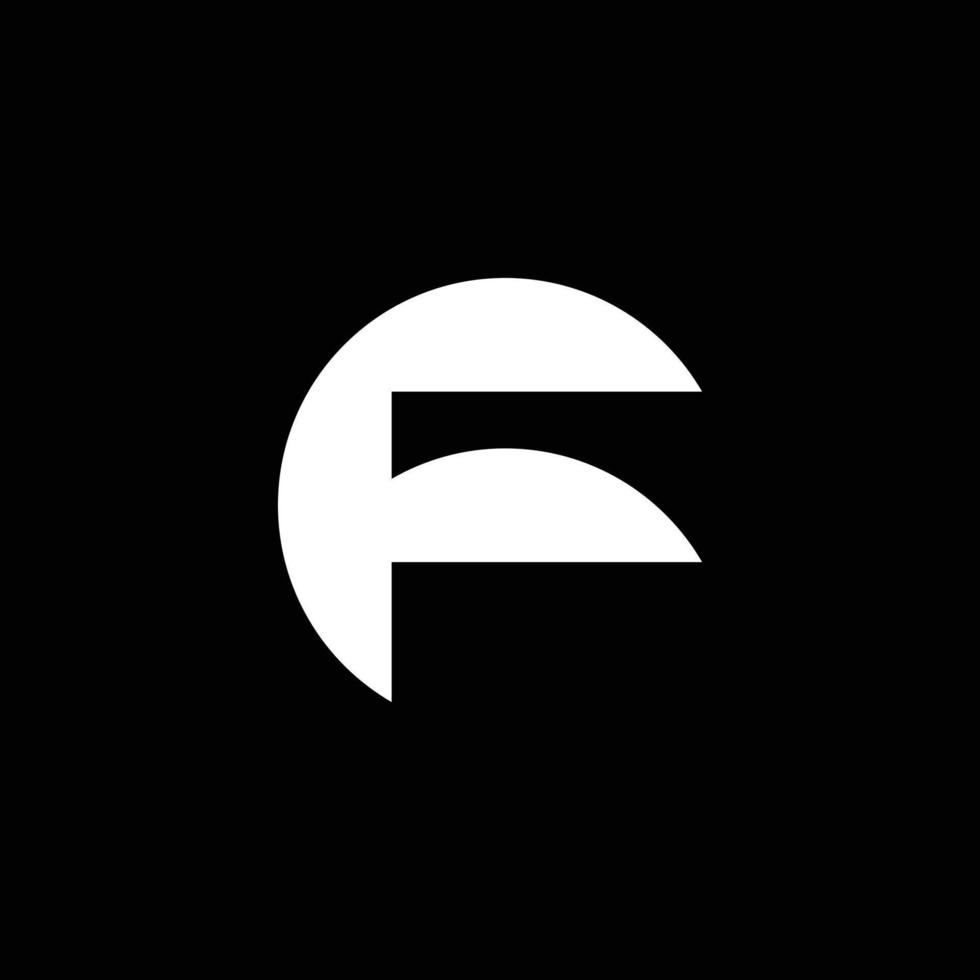 modernes monogrammbuchstabe f-logo-design vektor