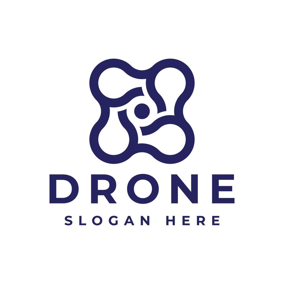 modernes Logo-Design für Drohnenfotografie vektor