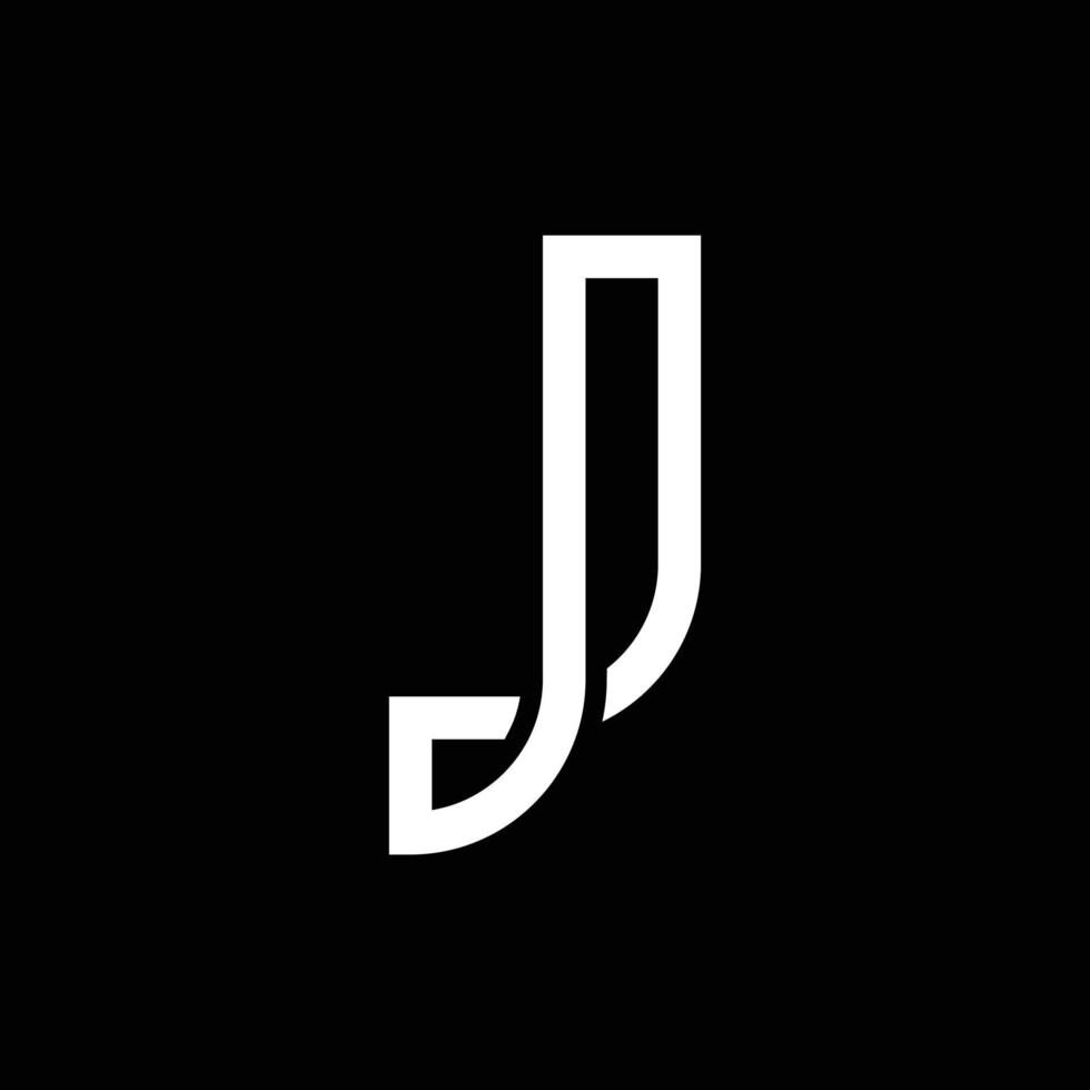 modern monogram bokstaven j logotypdesign vektor