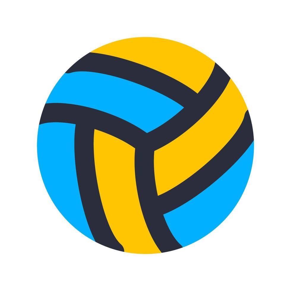 Volleyball-Symbol mit flachem Stil vektor