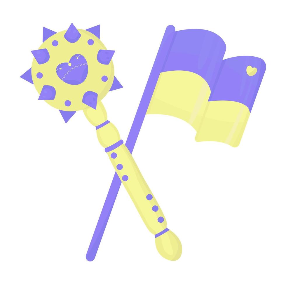 ukrainsk mace och flagga vektor