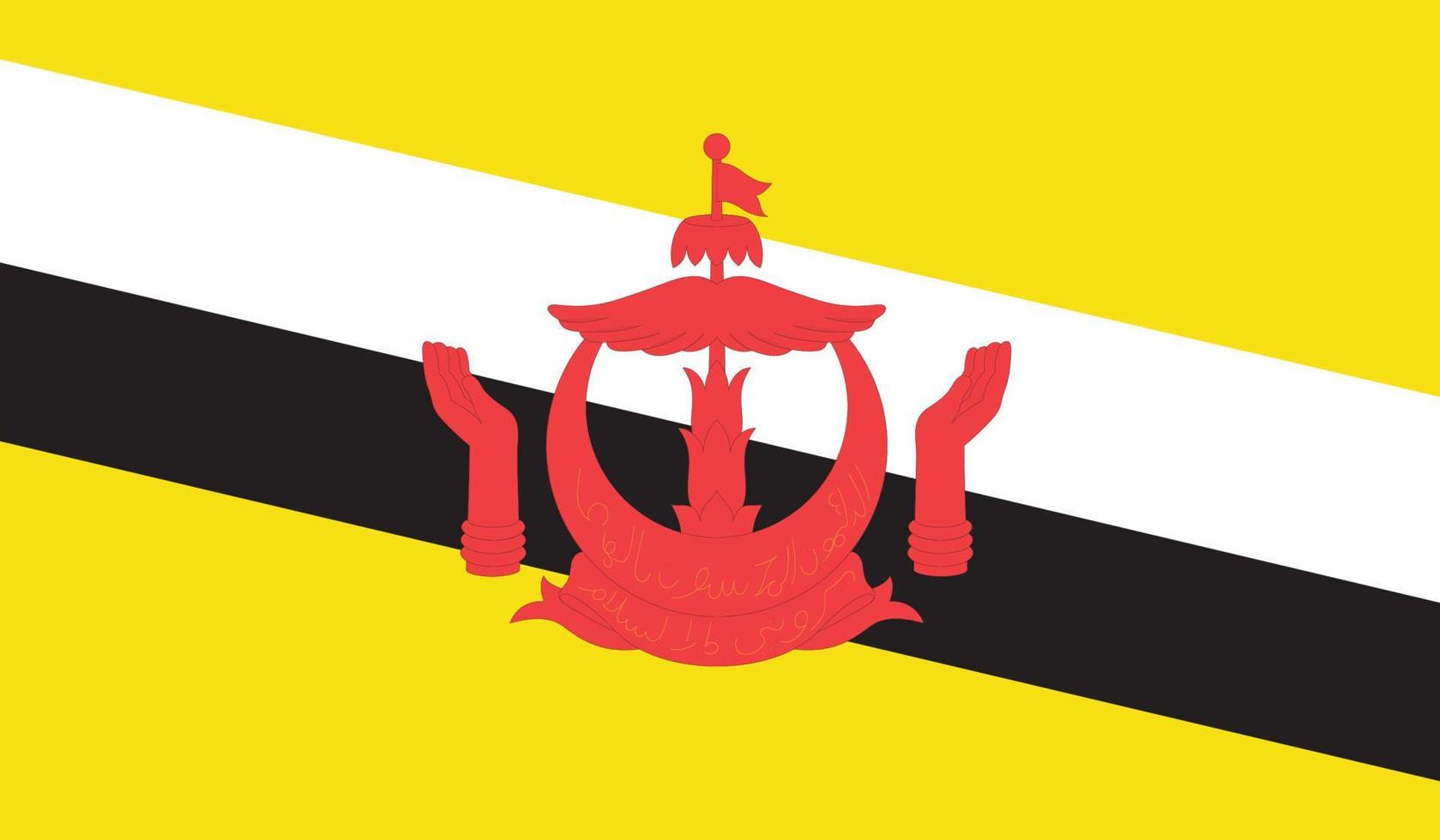 vektorillustration der brunei-flagge. vektor