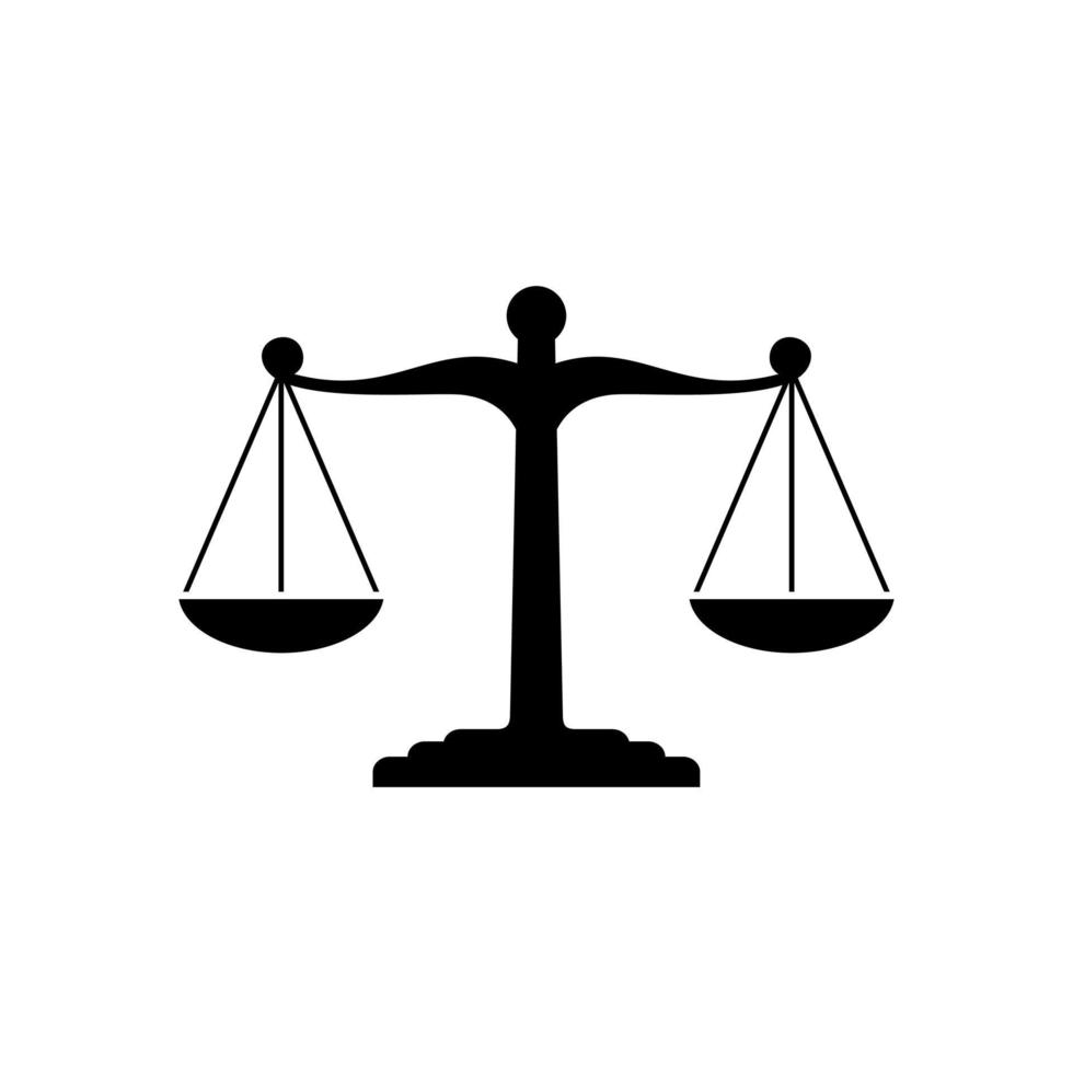 Waage Gerechtigkeit Symbol vektor