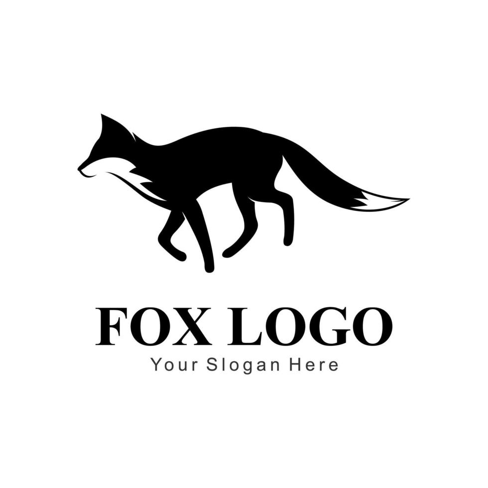 Fuchs-Silhouette-Logo vektor