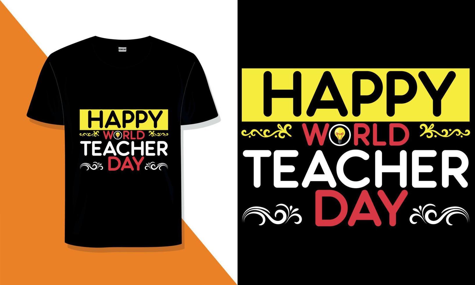 världen lärare dag t-shirt design typografi vektor