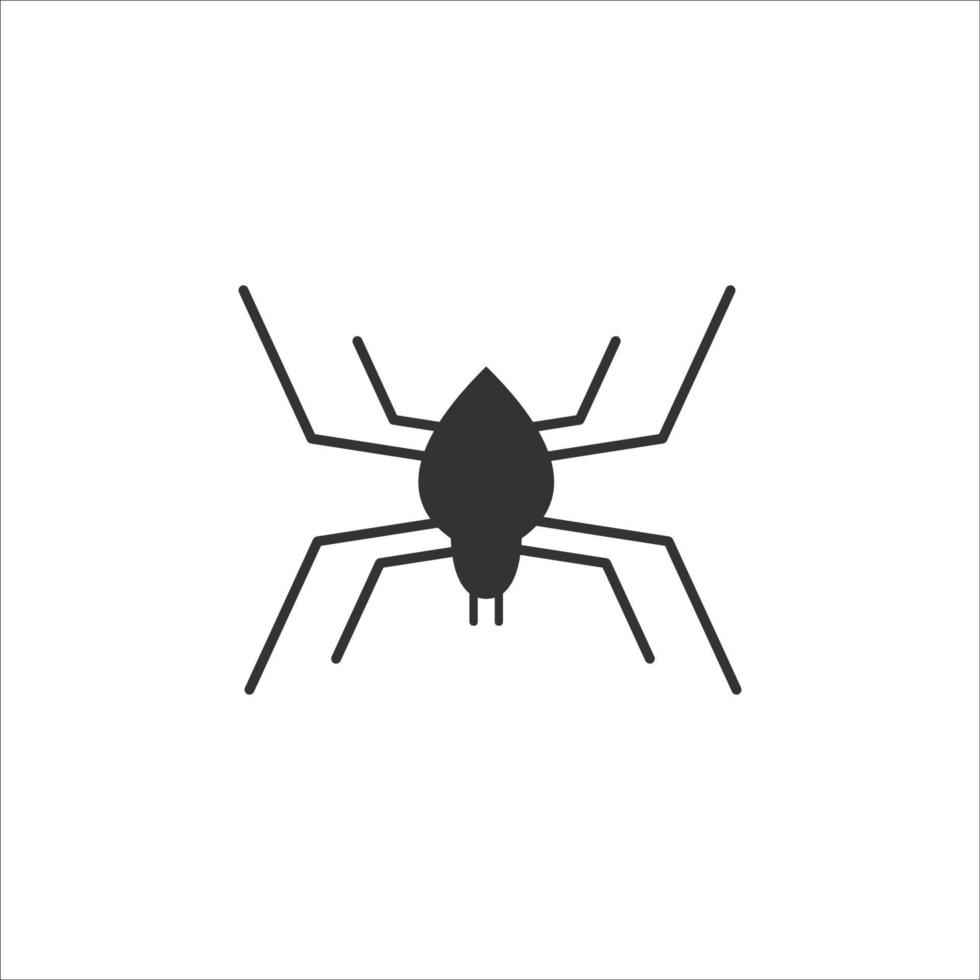 Spinnenvektor auf weißem Hintergrund vektor