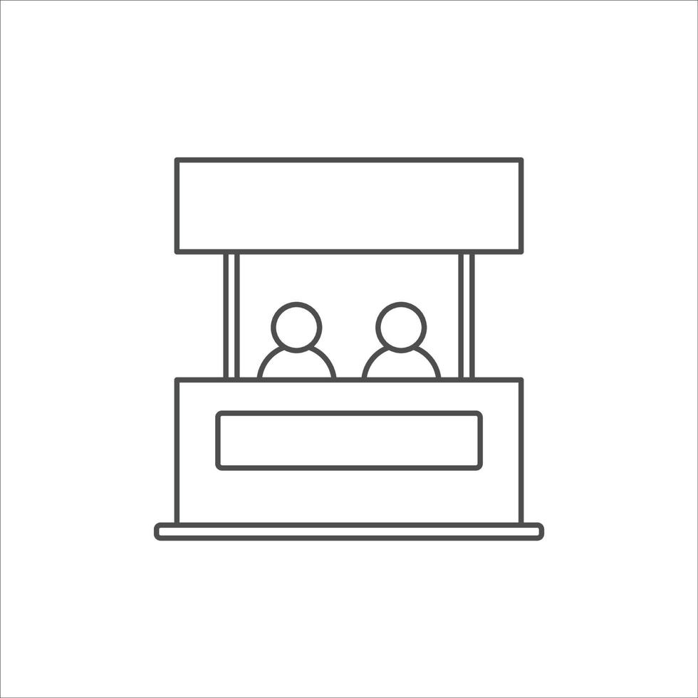 Promo-Stand-Symbol-Vektor-Illustration auf weißem Hintergrund vektor