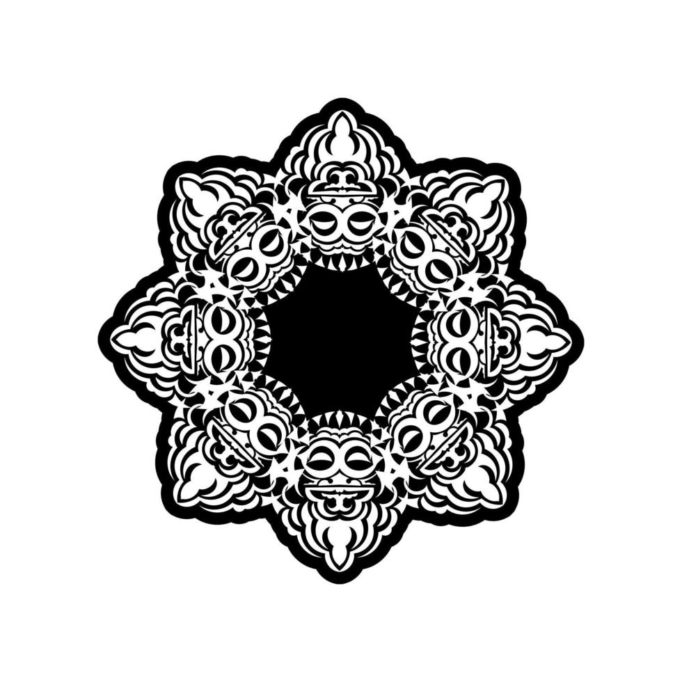 Runde Ornament des Vintage-Mandala-Logos. dekorative runde Ornamente. ungewöhnliche Blütenform. orientalischer Vektor, Muster der Anti-Stress-Therapie. Weben von Designelementen. vektor