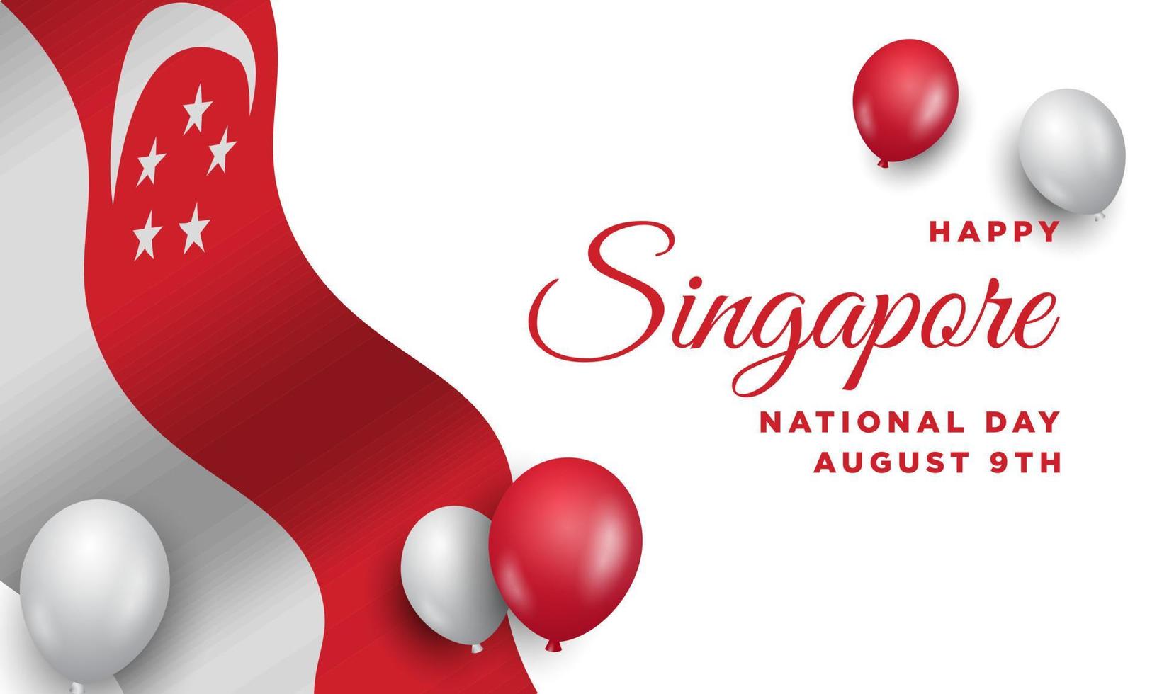 singapores nationaldag bakgrundsdesign. vektor