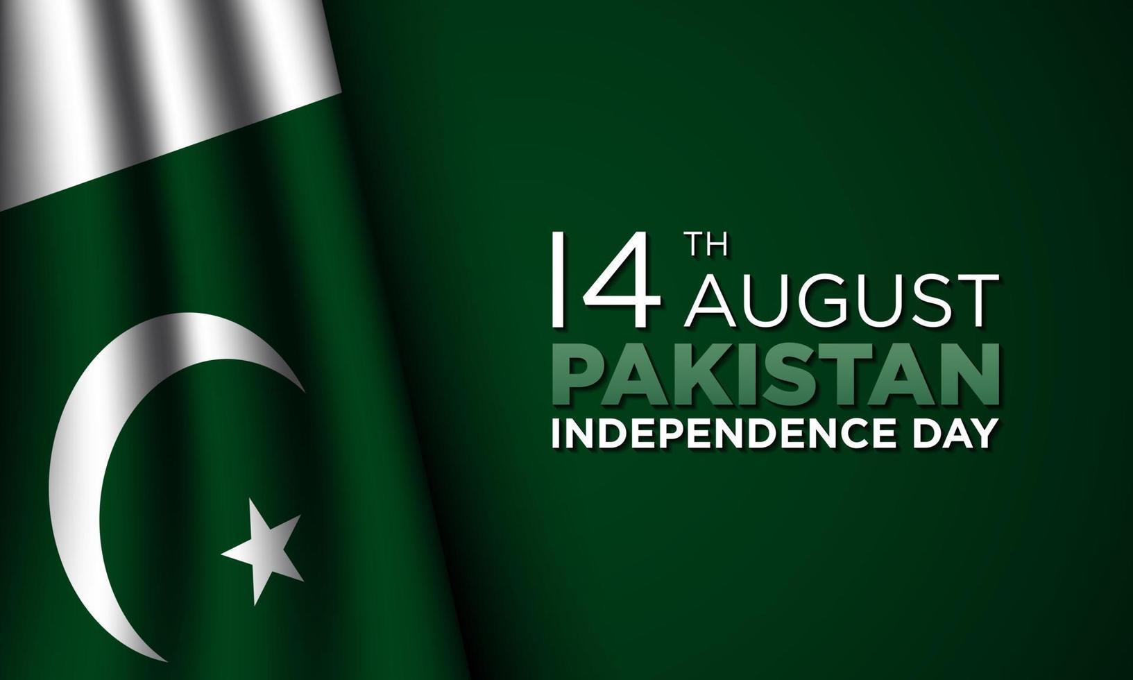 pakistan självständighetsdagen bakgrundsdesign. vektor