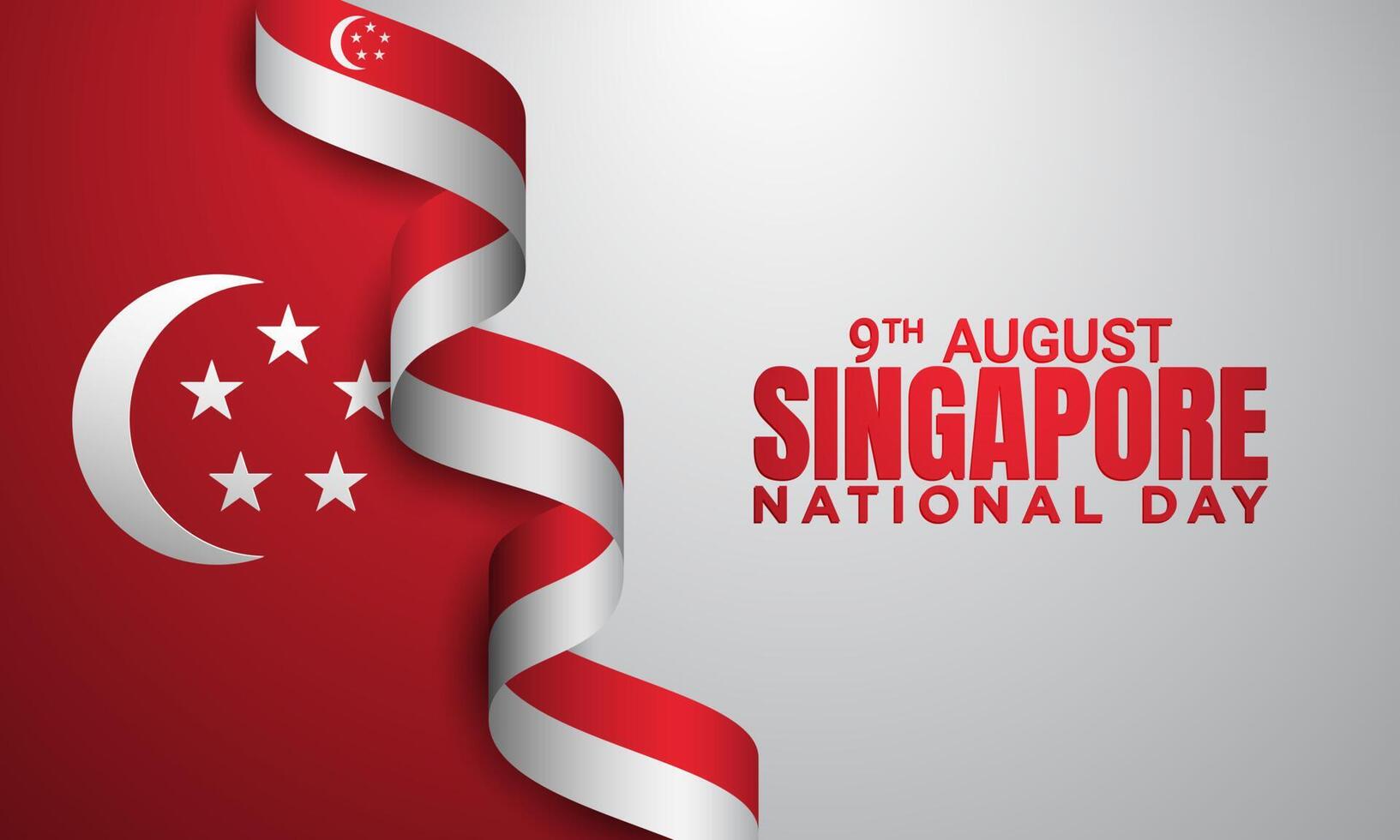 singapores nationaldag bakgrundsdesign. vektor