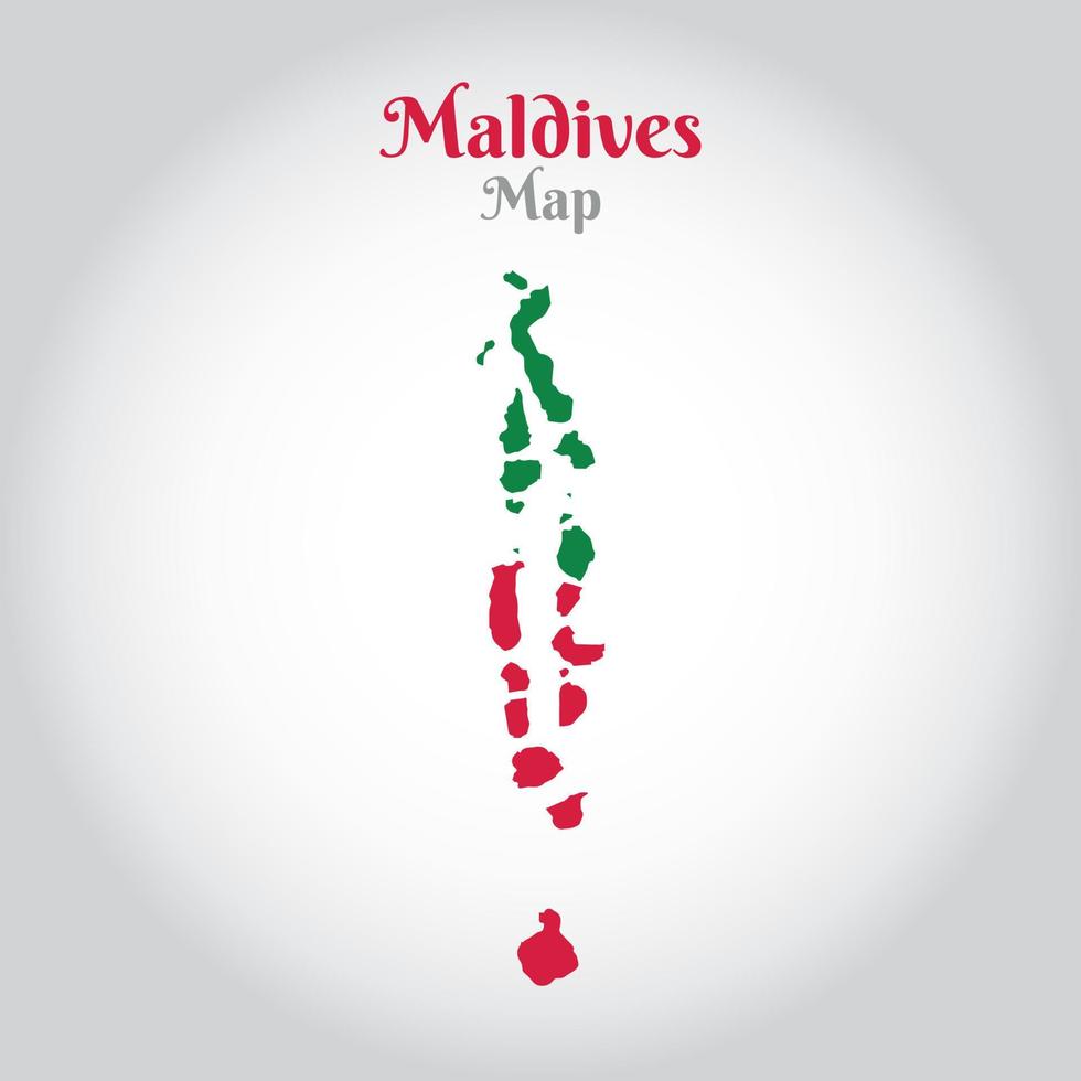 Vektorkarte der Malediven-Illustration vektor