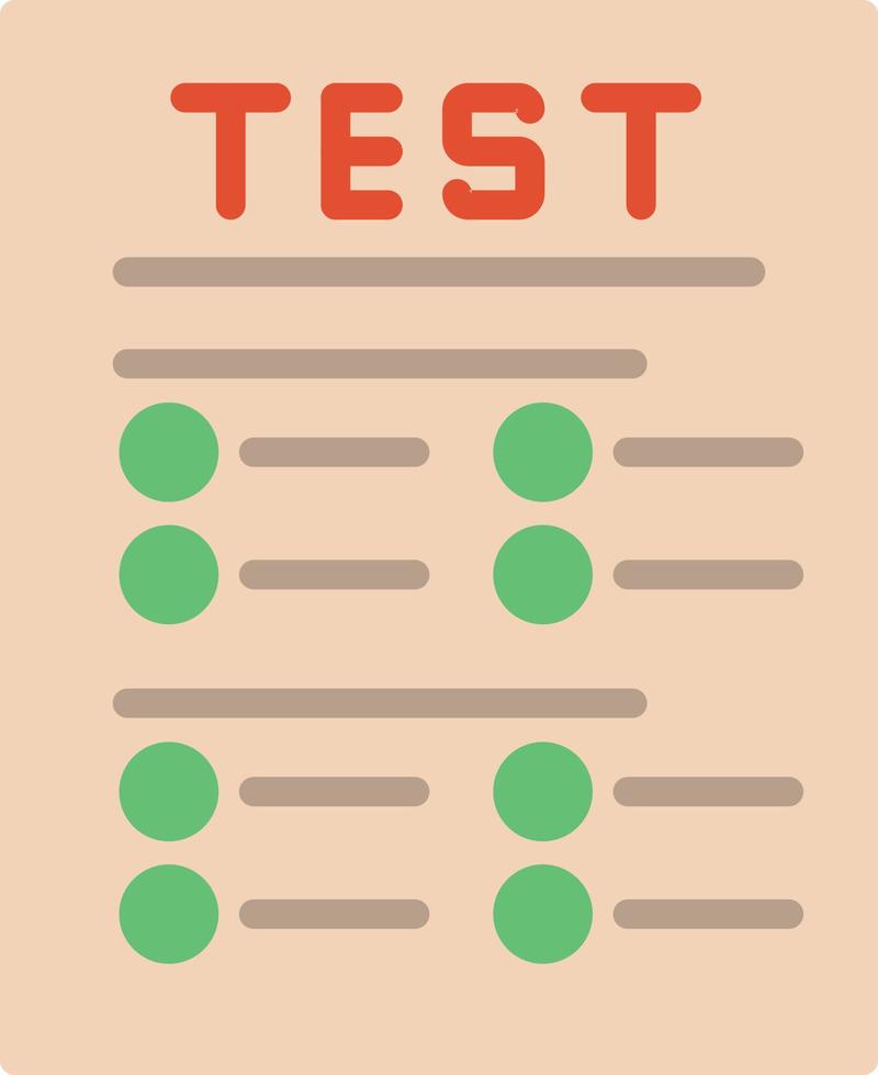 Flaches Symbol testen vektor