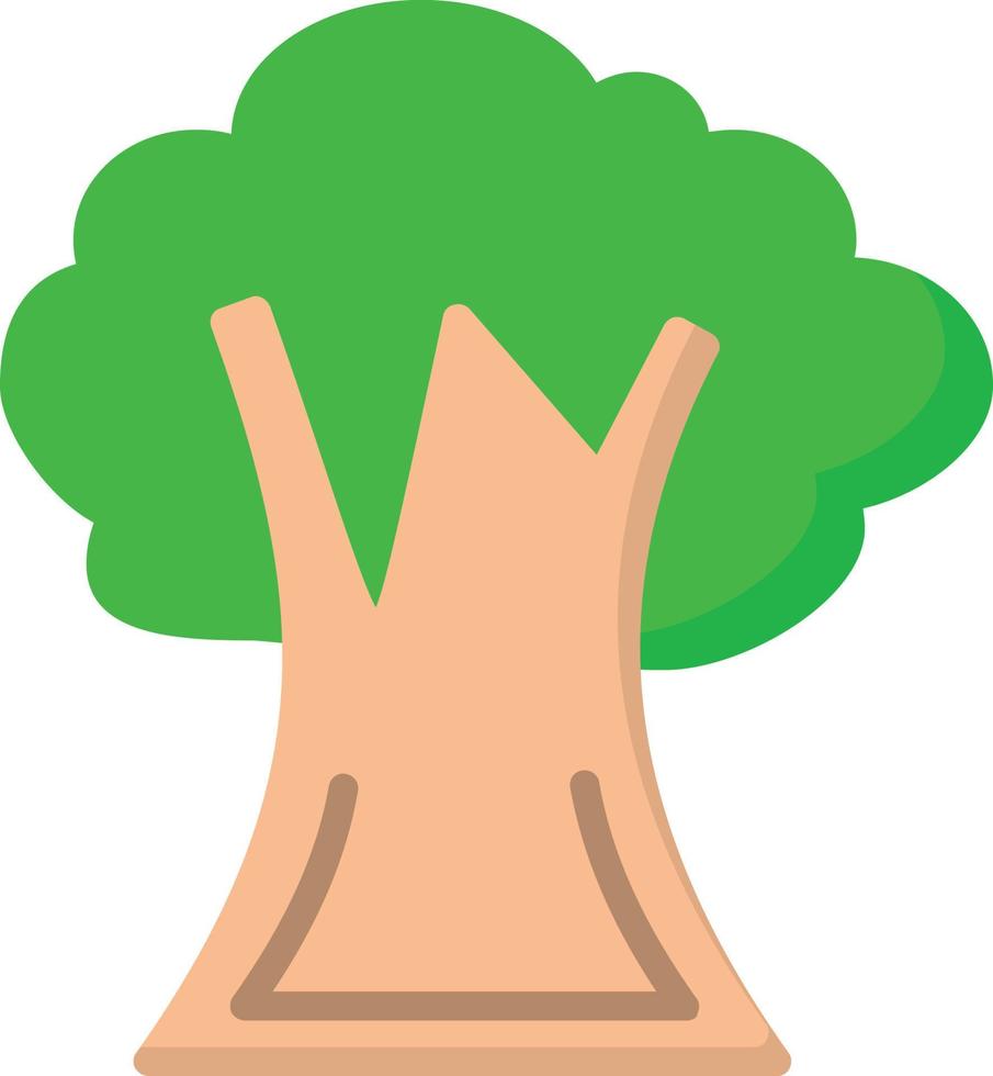 träd platt ikon vektor