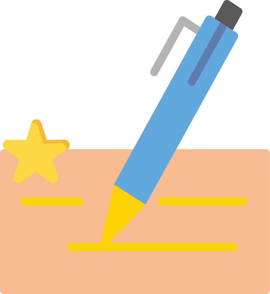 flaches Stiftsymbol vektor