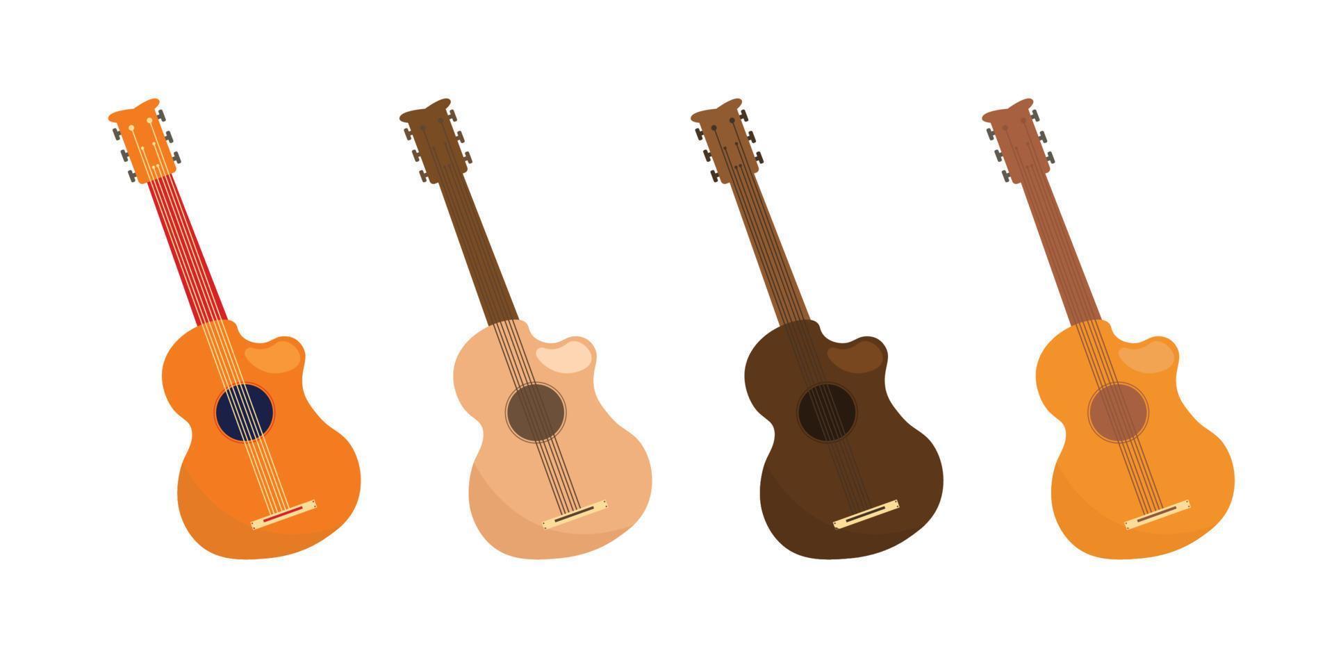 platt gitarr ikon png vektor i isolerade tecknade