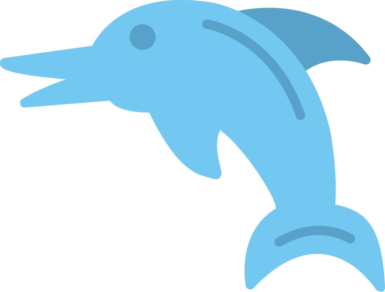 delfin platt ikon vektor