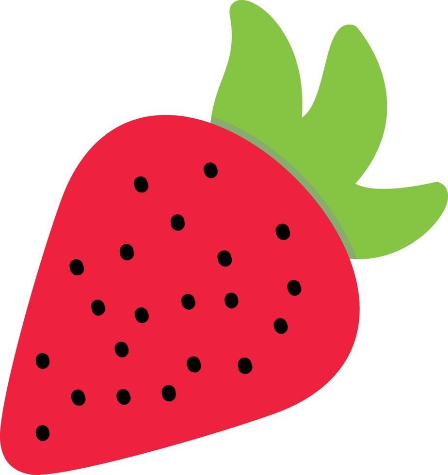 Erdbeer-Flachsymbol vektor