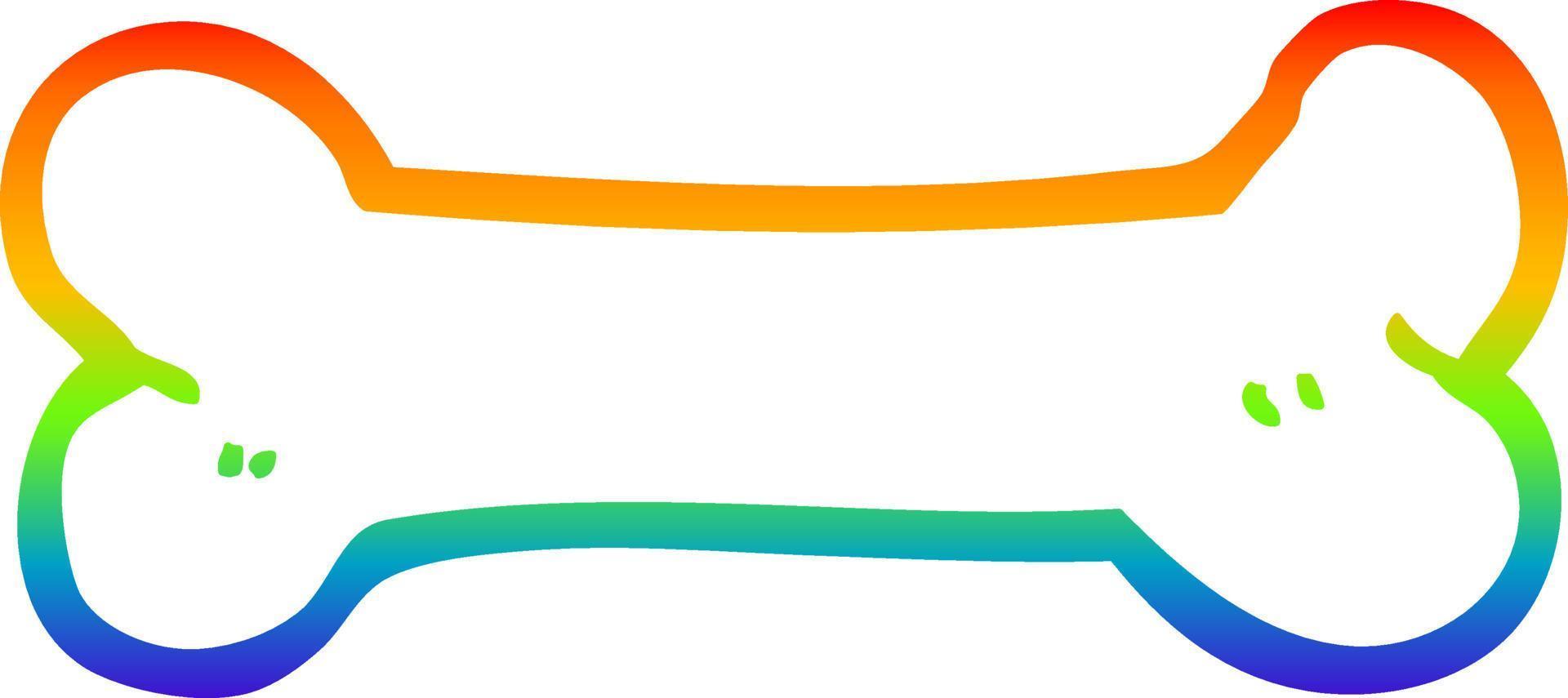 regnbågsgradient linjeteckning tecknad ben vektor