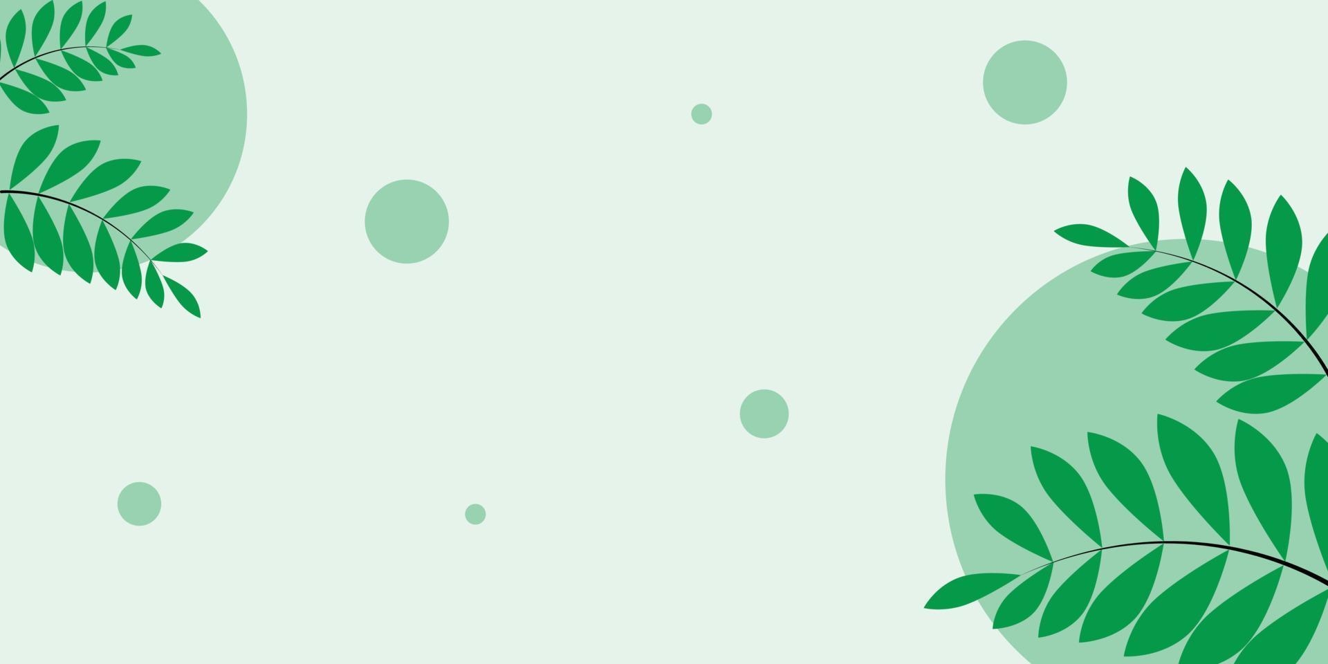 illustration gröna blad på ljusgrön bakgrund vektor