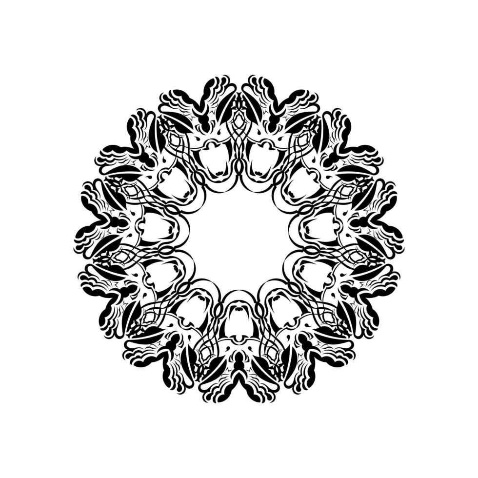 Vintage Mandala Logo Runde Ornament für Design. isoliert auf weißem Hintergrund. Vektor-Illustration. vektor