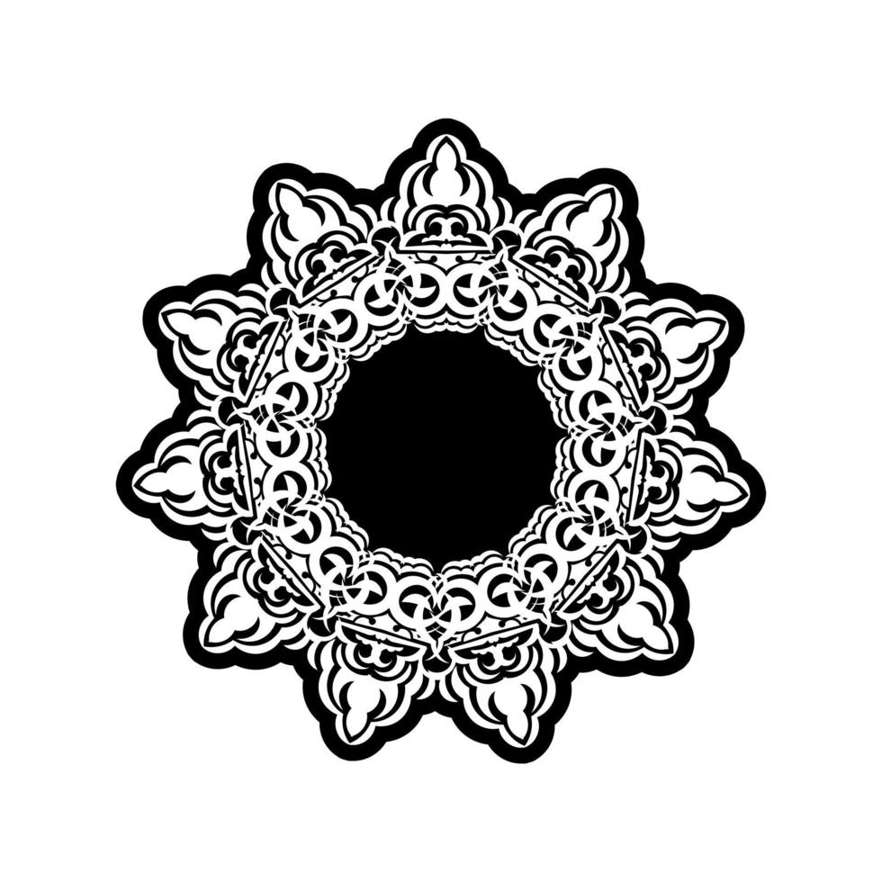 runde verzierung des vintage mandala-logos. dekorative runde Ornamente. ungewöhnliche Blütenform. orientalischer Vektor, Muster der Anti-Stress-Therapie. Designelemente weben. Yoga-Logos-Vektor. vektor