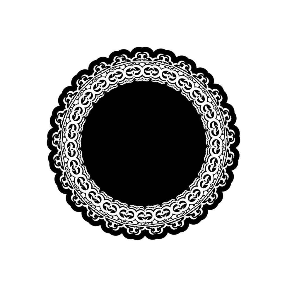 Runde Ornament des Vintage-Mandala-Logos. dekorative runde Ornamente. ungewöhnliche Blütenform. orientalischer Vektor, Muster der Anti-Stress-Therapie. Weben von Designelementen. vektor
