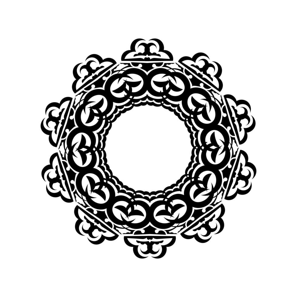 indisk mandala logotyp. cirkulär prydnad. isolerade element för design och färg på en vit bakgrund. vektor