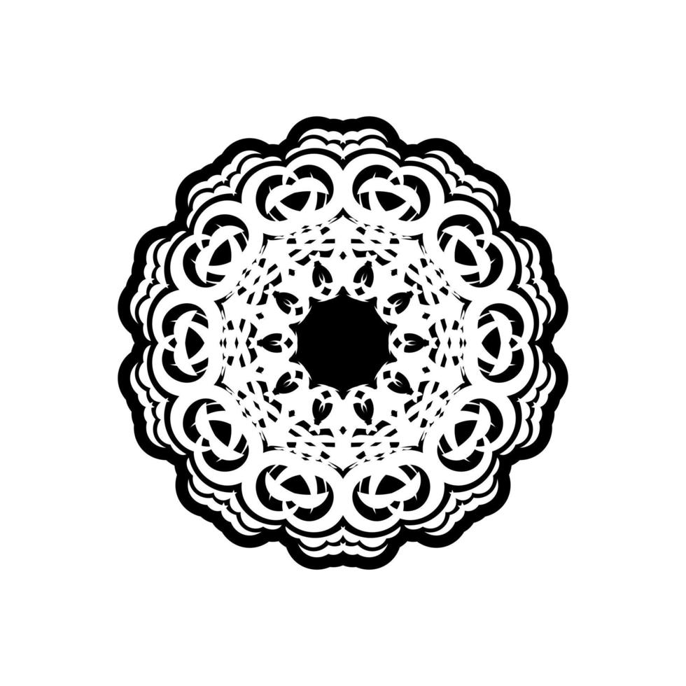 runde verzierung des vintage mandala-logos. Vektor-Illustration. vektor