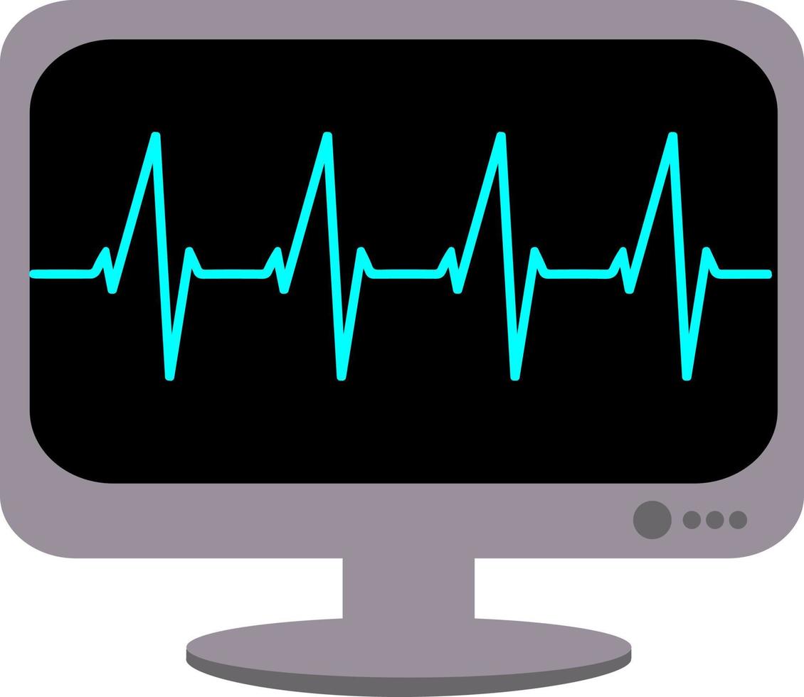 ecg maskin ikon vektor