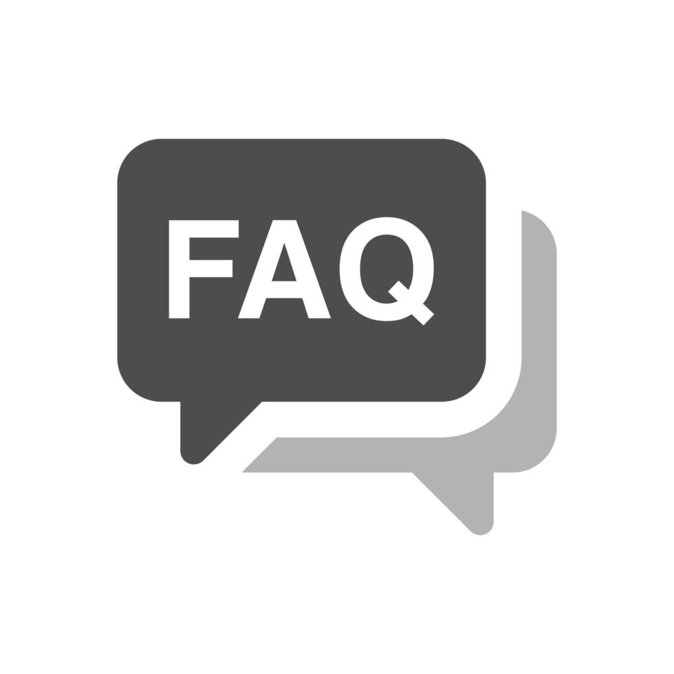 FAQ-Symbol transparente Vektorillustration. saubere und moderne Vektorillustration für eine Website oder mobile Anwendungen einzeln auf weißem Hintergrund. am besten für das Symbol für häufig gestellte Fragen verwendet. vektor