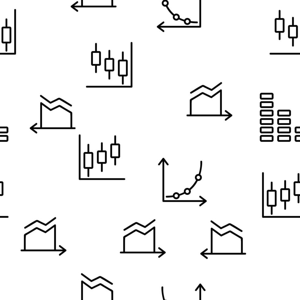 Fortschritt wachsen Diagramme Vektor nahtlose Muster