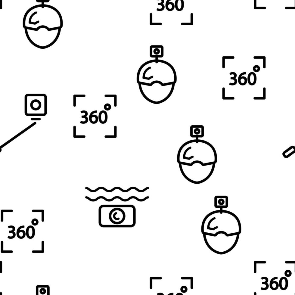 actionkamera sömlösa mönster vektor