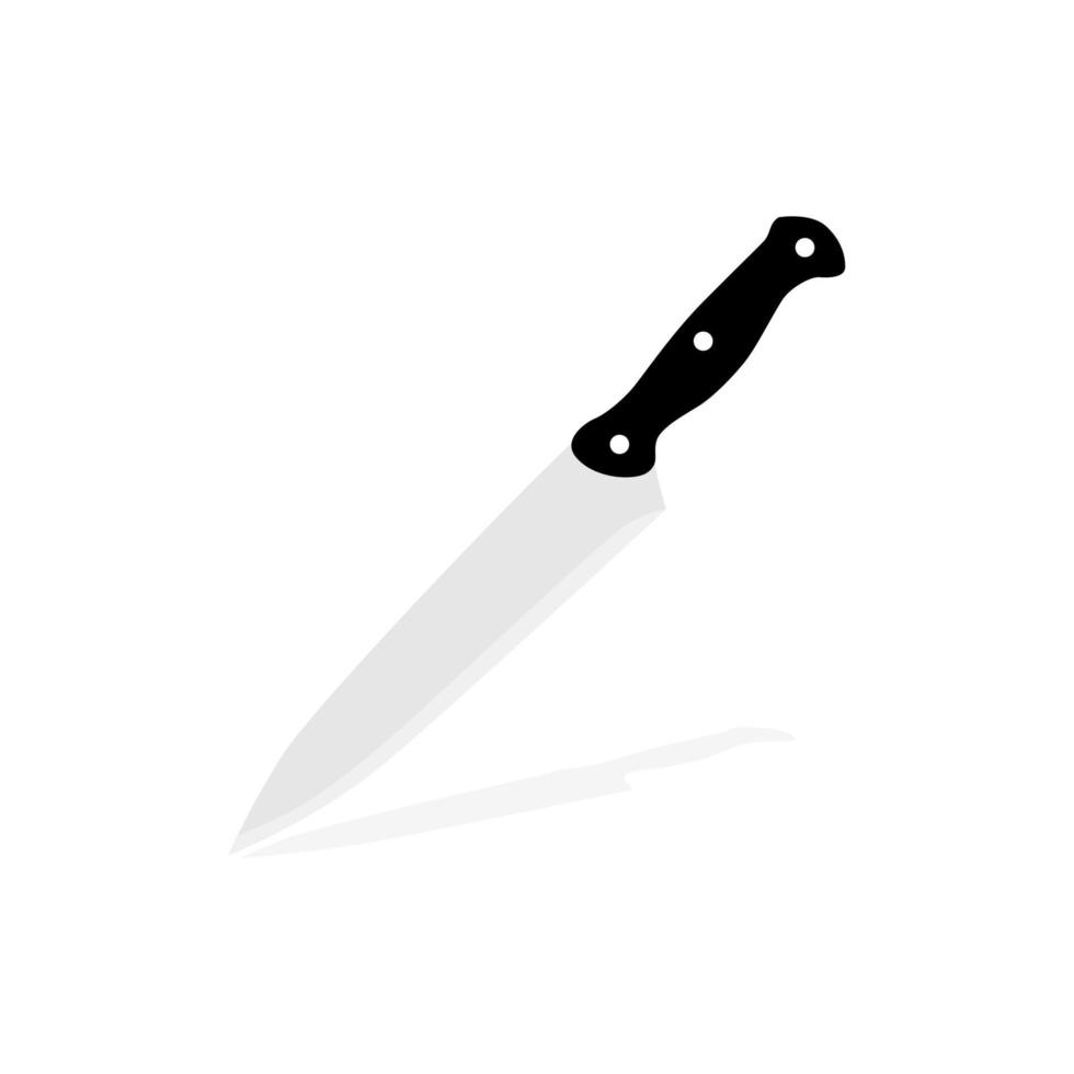 kökskniv ikon isolerad på vit bakgrund. vektor illustration.
