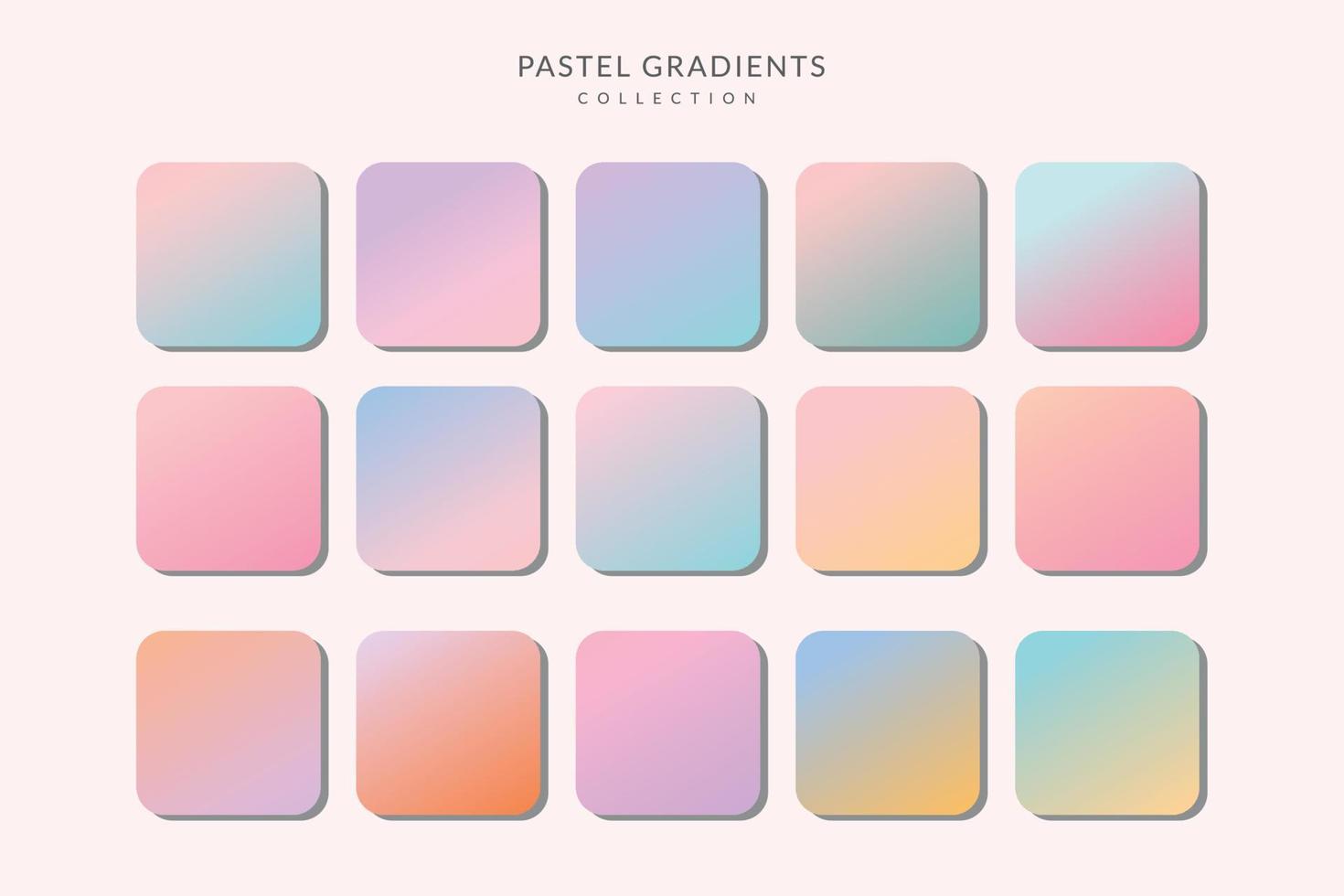 pastell gradienter vektor set