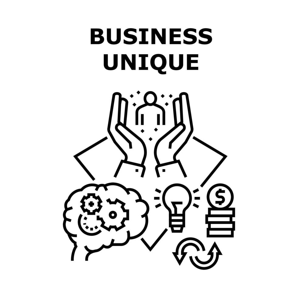 business unika vektor koncept svart illustration
