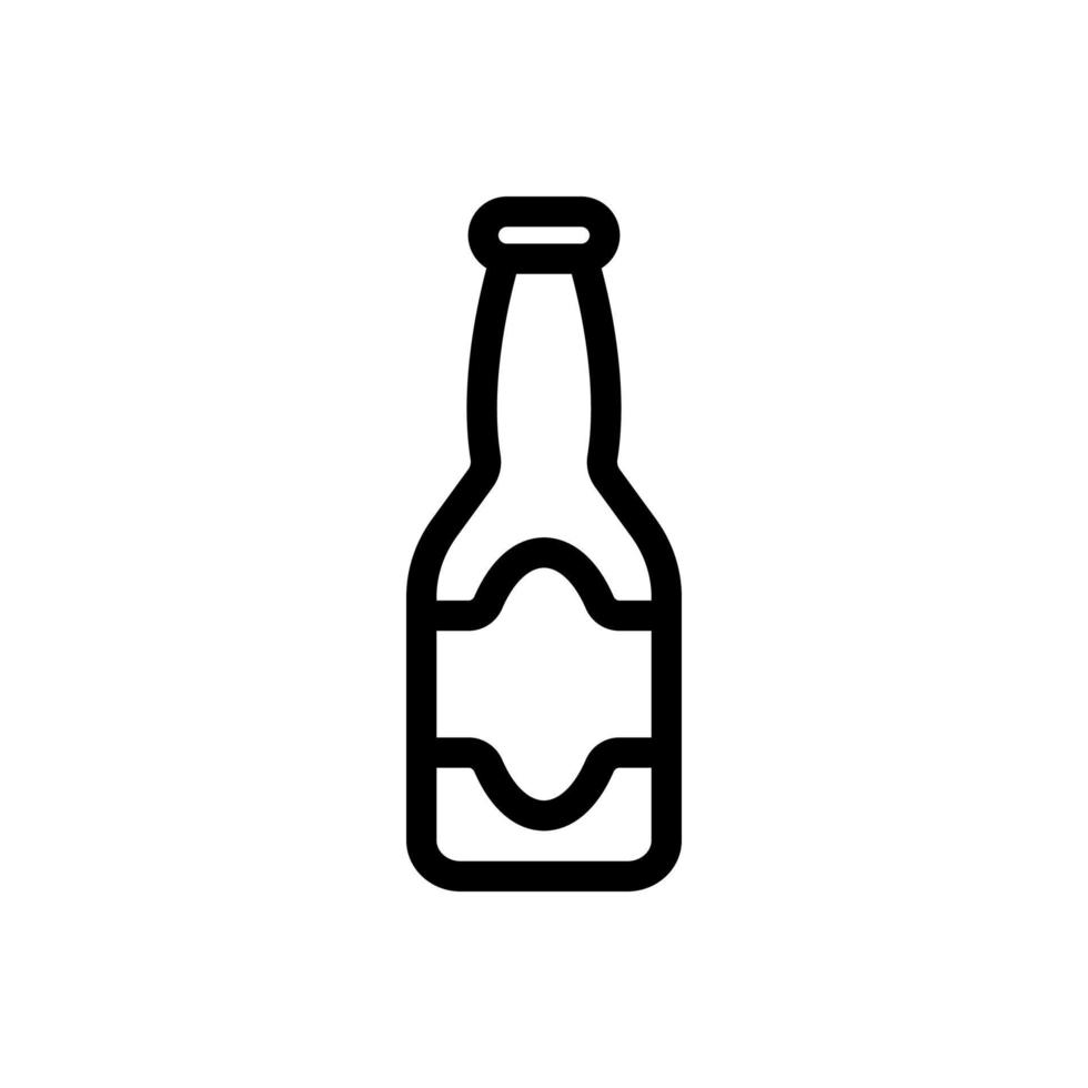 eine Flasche Bier-Icon-Vektor. isolierte kontursymbolillustration vektor
