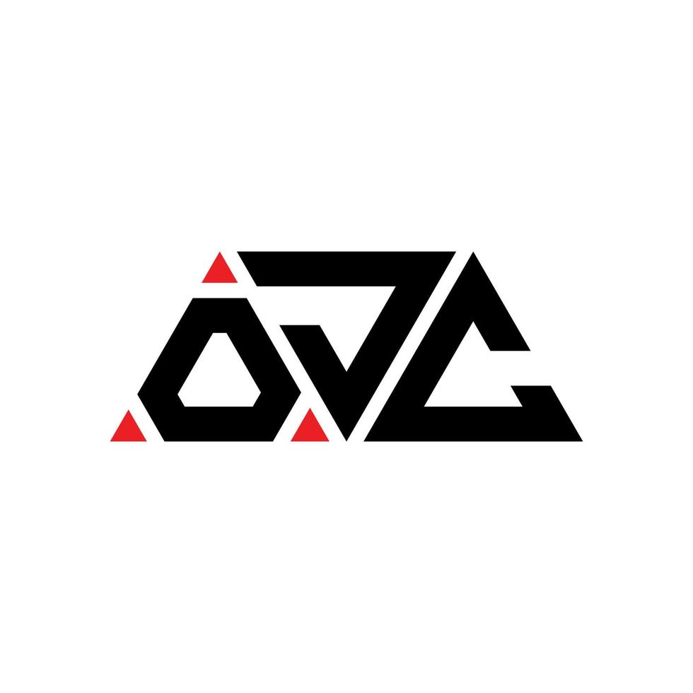 ojc Dreiecksbuchstaben-Logo-Design mit Dreiecksform. Ojc-Dreieck-Logo-Design-Monogramm. OJC-Dreieck-Vektor-Logo-Vorlage mit roter Farbe. ojc dreieckiges Logo einfaches, elegantes und luxuriöses Logo. ABl vektor