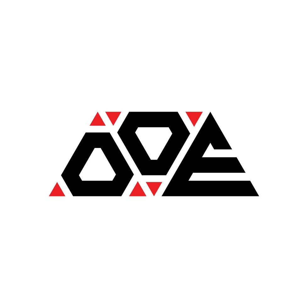 ooe Dreiecksbuchstaben-Logo-Design mit Dreiecksform. ooe-Dreieck-Logo-Design-Monogramm. ooe-Dreieck-Vektor-Logo-Vorlage mit roter Farbe. ooe dreieckiges Logo einfaches, elegantes und luxuriöses Logo. ooh vektor