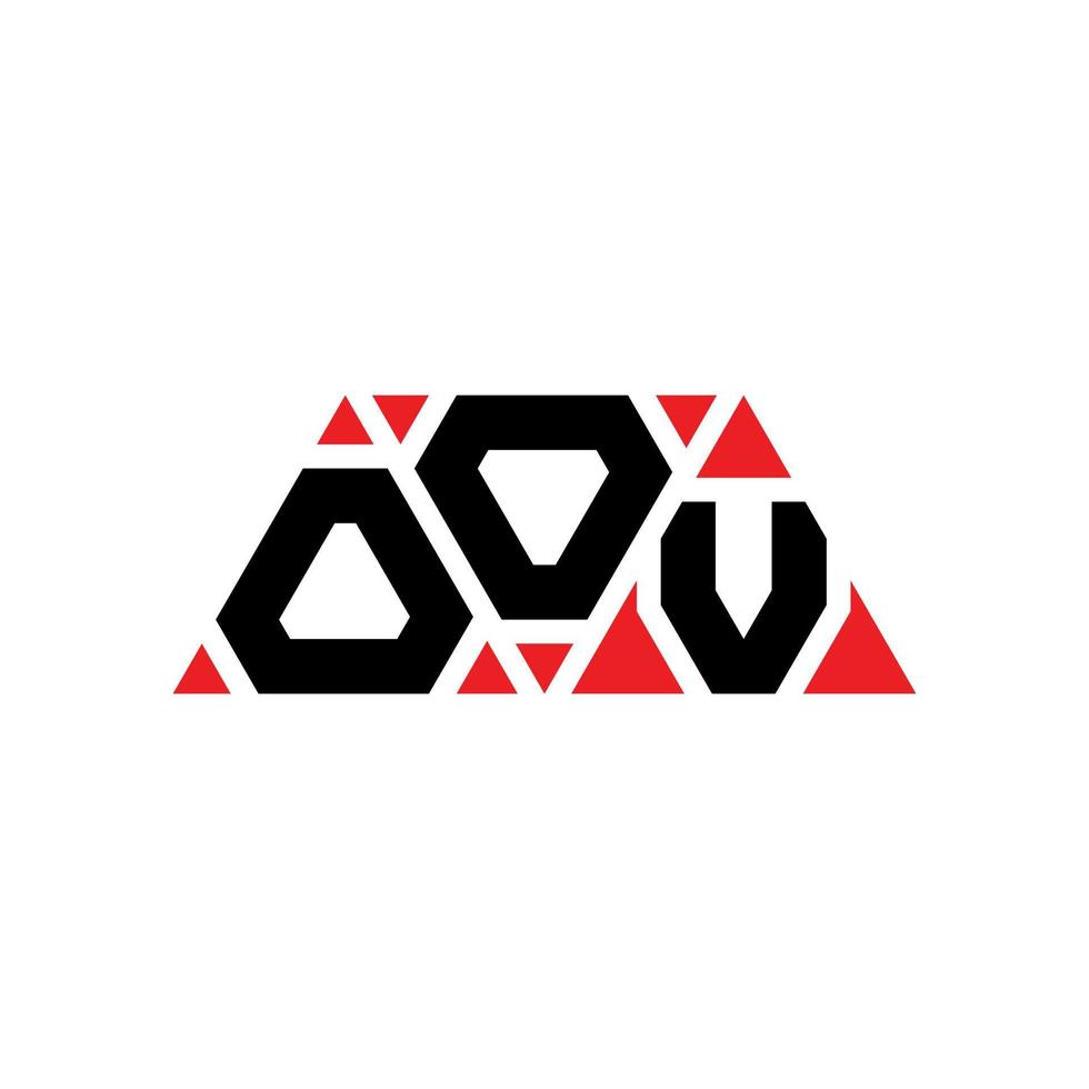 OOV-Dreieck-Buchstaben-Logo-Design mit Dreiecksform. Oov-Dreieck-Logo-Design-Monogramm. Oov-Dreieck-Vektor-Logo-Vorlage mit roter Farbe. oov dreieckiges Logo einfaches, elegantes und luxuriöses Logo. au vektor