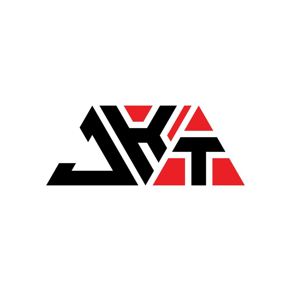 JKT-Dreieck-Buchstaben-Logo-Design mit Dreiecksform. JKT-Dreieck-Logo-Design-Monogramm. jkt-Dreieck-Vektor-Logo-Vorlage mit roter Farbe. jkt dreieckiges Logo einfaches, elegantes und luxuriöses Logo. jkt vektor
