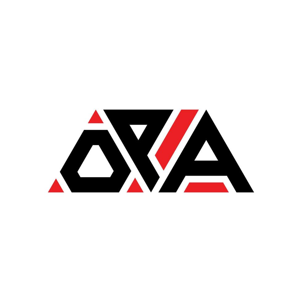 opa-Dreieck-Buchstaben-Logo-Design mit Dreiecksform. Opa-Dreieck-Logo-Design-Monogramm. opa-Dreieck-Vektor-Logo-Vorlage mit roter Farbe. opa dreieckiges Logo einfaches, elegantes und luxuriöses Logo. Opa vektor