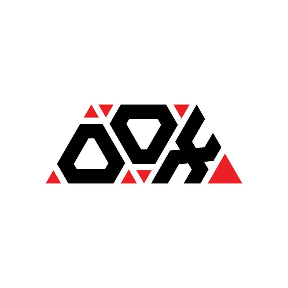 Oox-Dreieck-Buchstaben-Logo-Design mit Dreiecksform. Oox-Dreieck-Logo-Design-Monogramm. Oox-Dreieck-Vektor-Logo-Vorlage mit roter Farbe. oox dreieckiges Logo einfaches, elegantes und luxuriöses Logo. ooh vektor