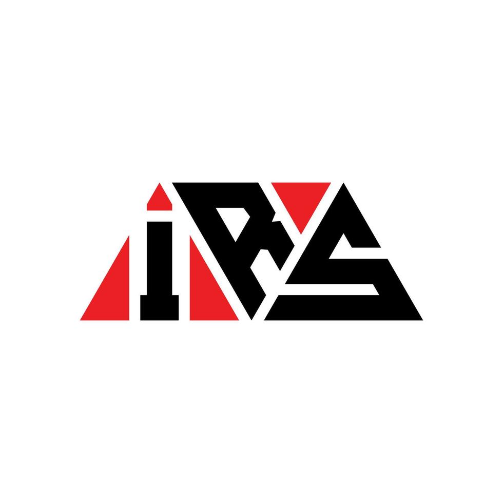 IRS-Dreieck-Buchstaben-Logo-Design mit Dreiecksform. IRS-Dreieck-Logo-Design-Monogramm. IRS-Dreieck-Vektor-Logo-Vorlage mit roter Farbe. irs dreieckiges logo einfaches, elegantes und luxuriöses logo. ir vektor