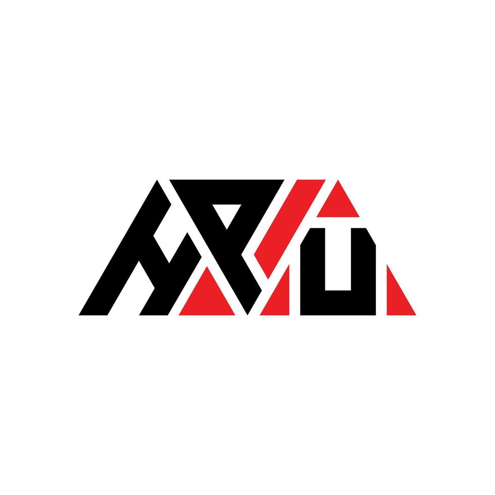 hpu-Dreieck-Buchstaben-Logo-Design mit Dreiecksform. HPU-Dreieck-Logo-Design-Monogramm. HPU-Dreieck-Vektor-Logo-Vorlage mit roter Farbe. hpu dreieckiges Logo einfaches, elegantes und luxuriöses Logo. hpu vektor