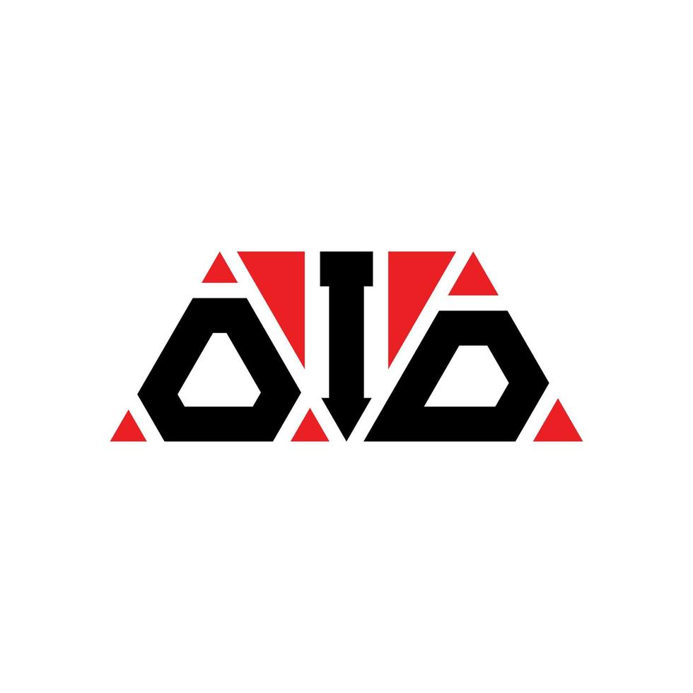 Oid-Dreieck-Buchstaben-Logo-Design mit Dreiecksform. Oid-Dreieck-Logo-Design-Monogramm. oid-Dreieck-Vektor-Logo-Vorlage mit roter Farbe. oid dreieckiges Logo einfaches, elegantes und luxuriöses Logo. oid vektor