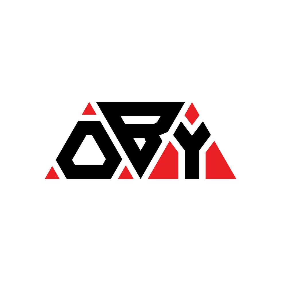 Oby-Dreieck-Buchstaben-Logo-Design mit Dreiecksform. Oby-Dreieck-Logo-Design-Monogramm. Oby-Dreieck-Vektor-Logo-Vorlage mit roter Farbe. Oby dreieckiges Logo einfaches, elegantes und luxuriöses Logo. gehorchen vektor