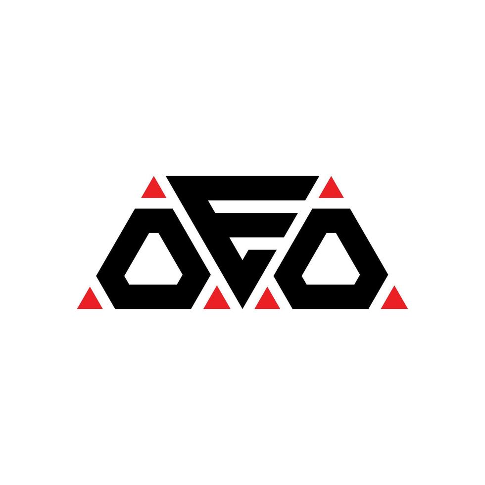 oeo-Dreieck-Buchstaben-Logo-Design mit Dreiecksform. Oeo-Dreieck-Logo-Design-Monogramm. Oeo-Dreieck-Vektor-Logo-Vorlage mit roter Farbe. oeo dreieckiges Logo einfaches, elegantes und luxuriöses Logo. öö vektor